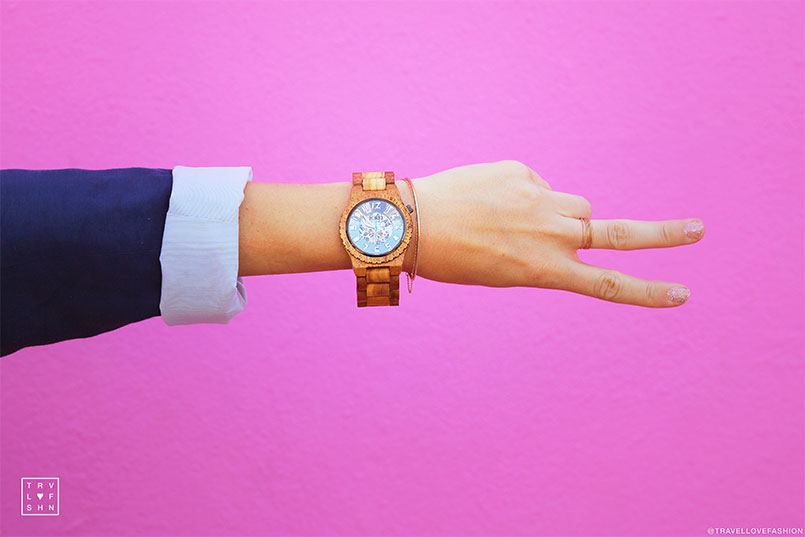 Hollywood, California City Guide. Pink Wall Melrose Ave featuring JORD watches and Travel Love Fashion 