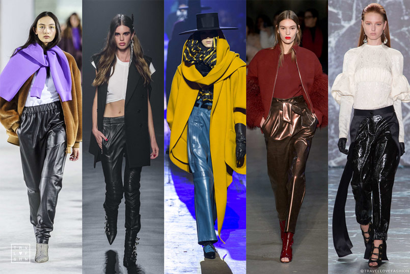 The 50 Top Trends from NYFW for Fall/Winter - Relaxed Fit Leather Pants