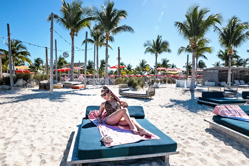 Virgin Voyages Cruise Bimini Beach Club Lounger